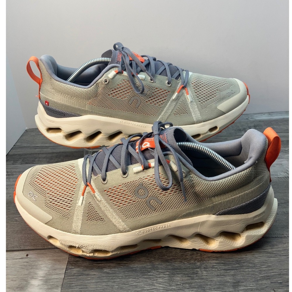 On Running Cloudsurfer Trail Mens 11.5 Gray Orange Sneakers 3ME10112878